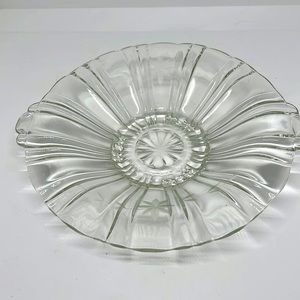 VINTAGE CLEAR DEPRESSION GLASS "OLD CAFE" CANDY DISH--HOCKING GLASS, 1936-1940